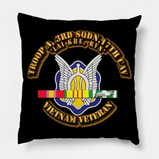 Troop A, 3rd Sqdn 17th Cavalry w SVC Ribbon Pillow