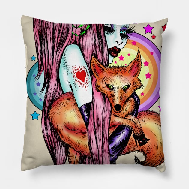 Foxy Pillow by VeronicaLux