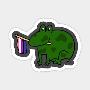 Genderfluid Frog Magnet