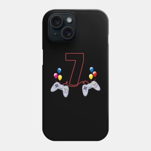 7th Birthday Boy Toddlers Video Gamer Store Phone Case