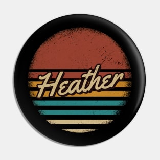 Heather Vintage Text Pin