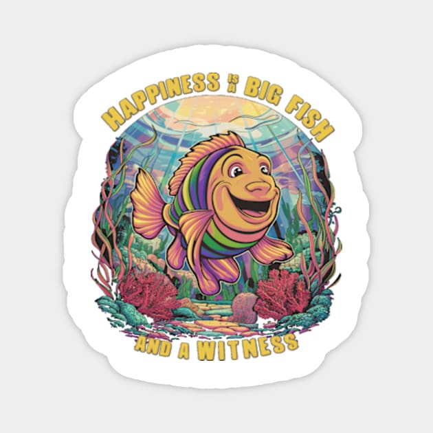 Happiness is a Big Fish Magnet by alby store