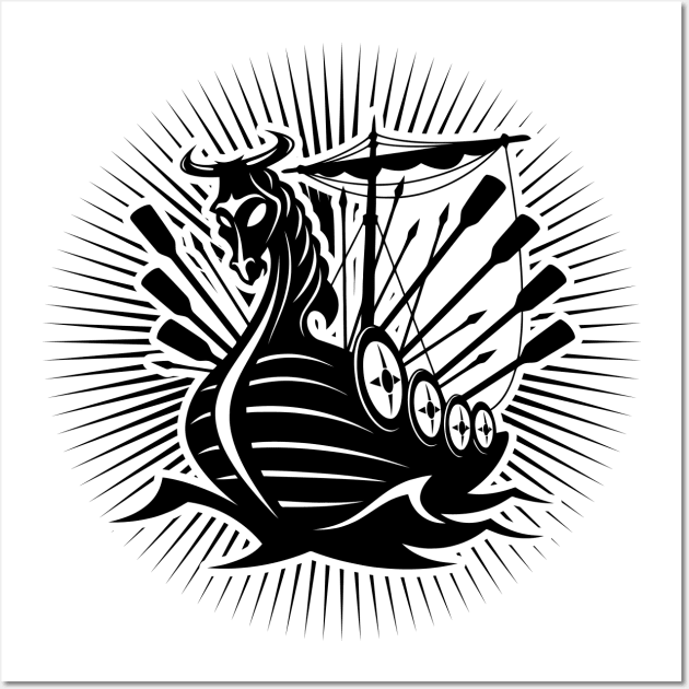 Viking Dragon Ship T-Shirt Nordic Warriors Scandinavia Viking Dragon Ship T-Shirt Nordic Warriors Scandinavia