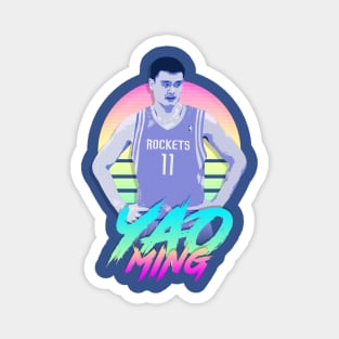 Yao Ming Retro Futuristic Aesthetic Magnet