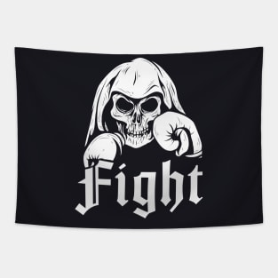 Boxer skull fighter Tapestry