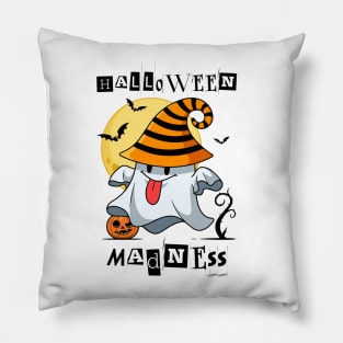 Ghostly Witchery: Halloween Madness Pillow