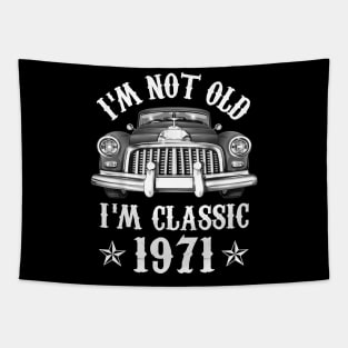 51 Year Old Vintage 1971 Classic Car 51st Birthday Gifts Tapestry