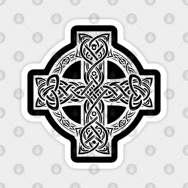 Vintage Style Traditional Celtic Cross Design Magnet by feck!