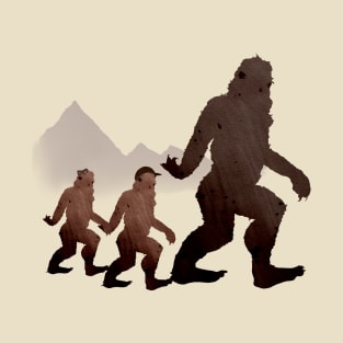 Bigfoot and the Family on Hike T-Shirt