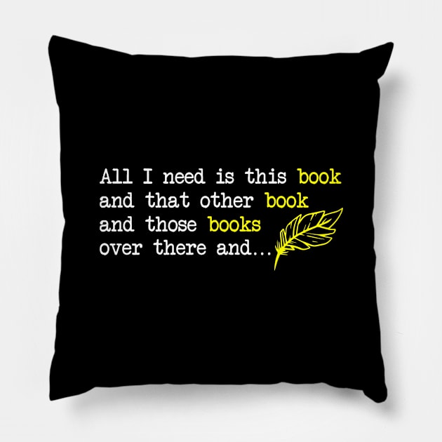 Book Lover Reading Pillow by TheBestHumorApparel