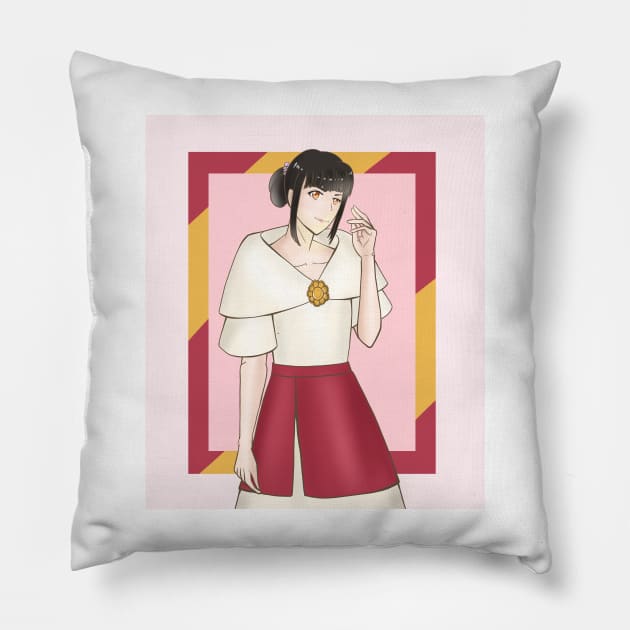 A Filipina Maria Clara Philippines Pillow by kristinedesigns