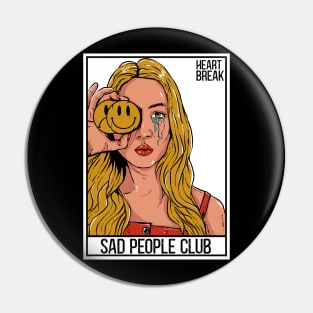 Sad People Club Pin