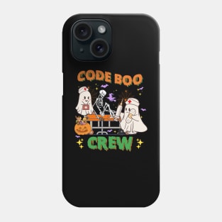 Code Boo Crew Funny Ghost Nurse Halloween Costume Nursing Phone Case