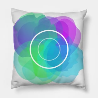 Futuristic rose - abstract design in cool colours Pillow