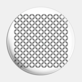 Retro Circles and Diamonds grey 5 Pin