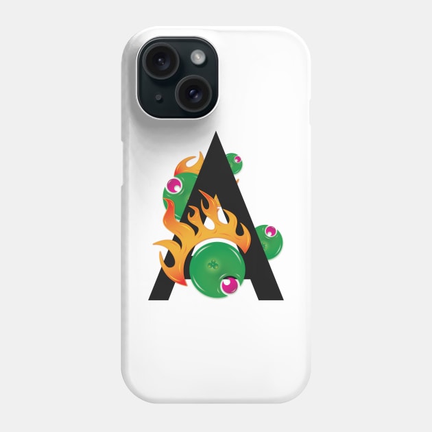 Poison Fire Alphabet Phone Case by Allenroom