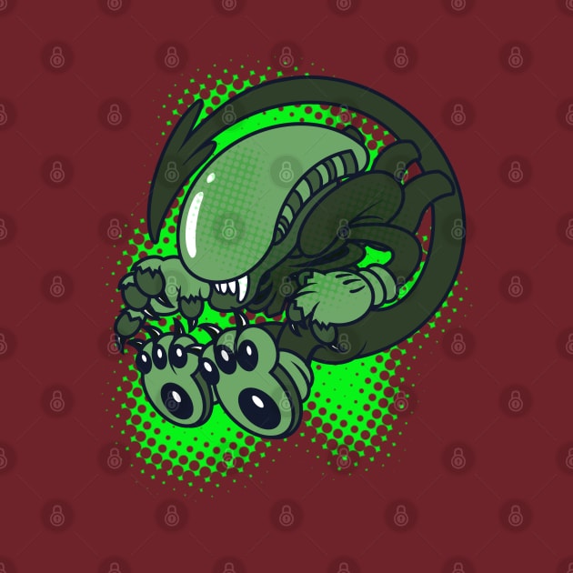 Vintage Retro Cartoon Style Alien by StudioPM71