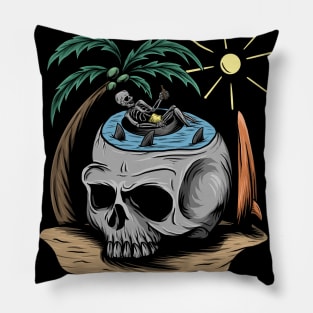 skull summer Pillow