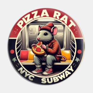 Pizza Rat New York Subway NYC Subway Train Pin