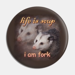 Soup Possum Meme Pin