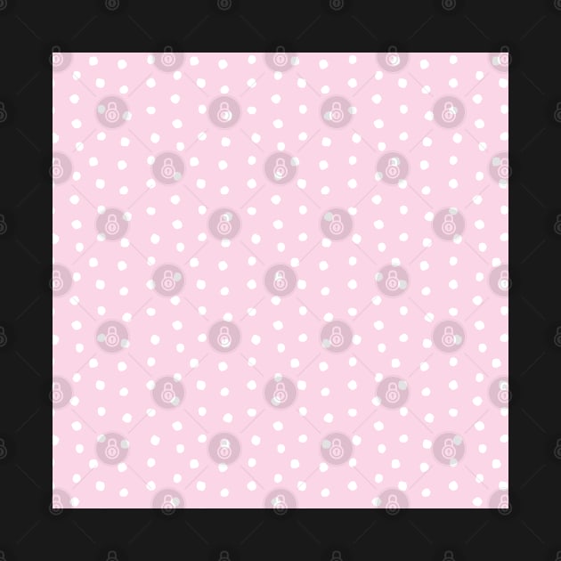 CUTE VALENTINES DAY VINTAGE RETRO WHITE AND PINK DOTS by blomastudios