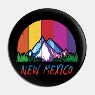 Retro Neon New Mexico T Shirt Pin