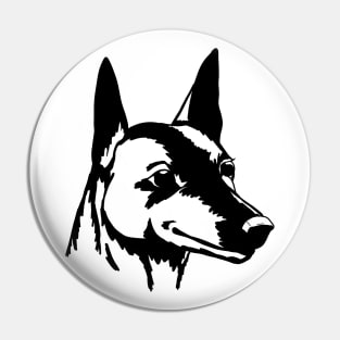 Pinscher ink portrait Pin