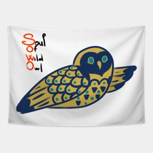 Soul Of Wild Owl Tapestry