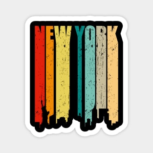 New York City Retro Skyline Gift Magnet