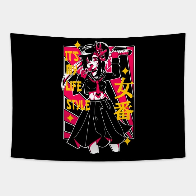 sukeban it's my life style Tapestry by invaderceles