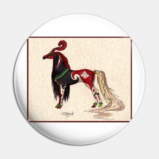 Harlequine Horse Pin