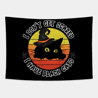 Im not scared black cat Tapestry