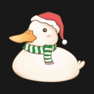 Christmas Duck in Santa Hat T-Shirt