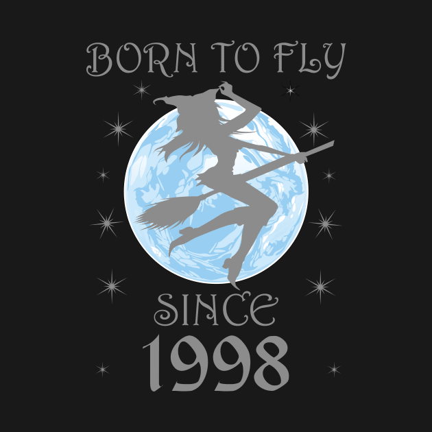 BORN TO FLY SINCE 1940 WITCHCRAFT T-SHIRT | WICCA BIRTHDAY WITCH GIFT by Chameleon Living