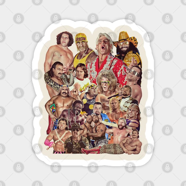 Pro Wrestlers of the 80s Magnet by darklordpug