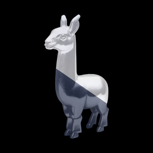 cool llama (Blue and White) by Geomhectic