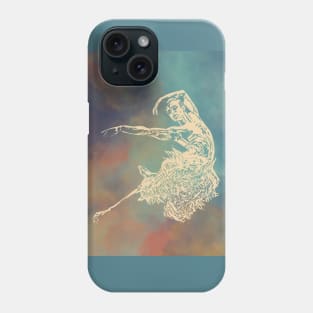 Lino print Male Ballet Dancer Swan from Swan Lake Phone Case