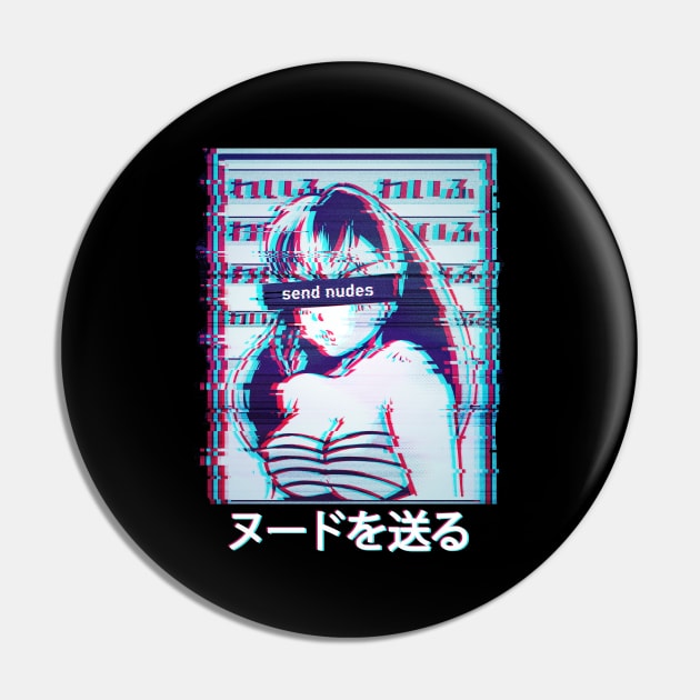 Aesthetic Japanese Clothing Vaporwave Pin by wbdesignz