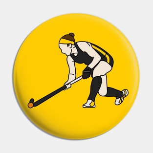 Field Hockey Player Yellow Jersey Pin