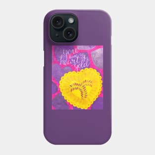 Heart of Gold Phone Case