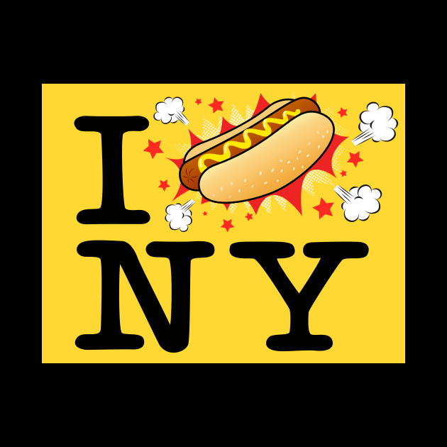 I Love HOT DOG New York by AkanesChibiArt