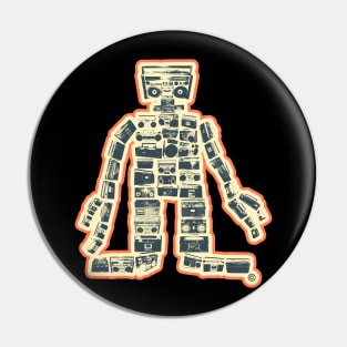 „Boombastic Giant“.  Gigantic Hip Hop Robot. Boombox Monster. Pin