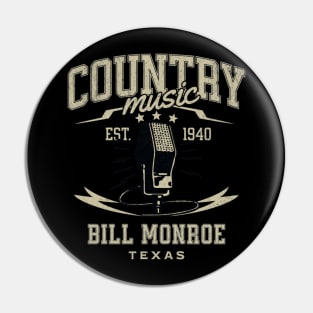 country music microphone singer  v3 Pin