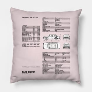 1972 SAAB 99 - brochure specifications Pillow