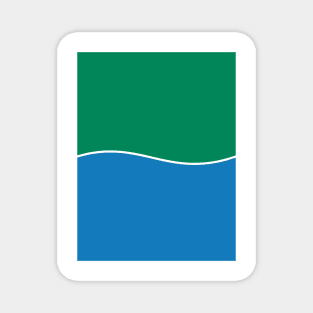 Green Bay City Flag, Green, White, Blue Magnet