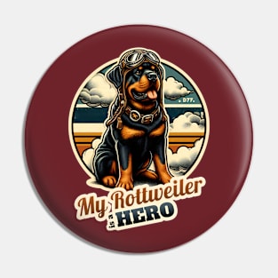 Pilot Rottweiler Pin