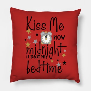 Kiss Me Now. New Year Pillow