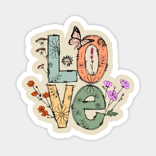 Love Floral Design Magnet