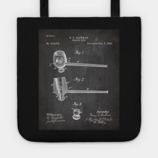 Smoking Pipe Patent - Pipe Smoker Tobacco Art - Black Chalkboard Tote