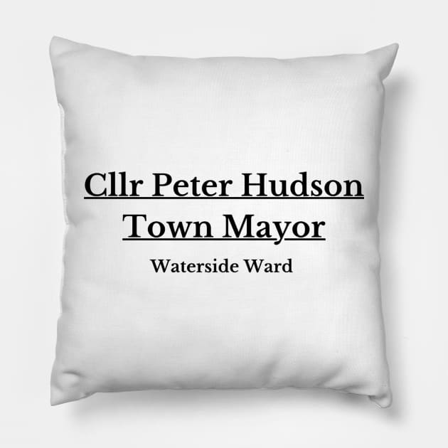 Peter Hudson’s name badge Pillow by mywanderings